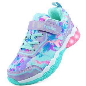 YESKIS Toddler Boys Girls Light Up Shoes Running Sneakers Size 11 Toddler